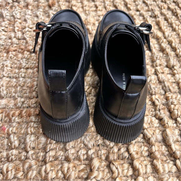 Platform Creepers - Charles & Keith - Size 6 - Black & Silver - Picture 5 of 7